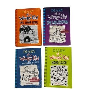 Dairy of a Wimpy Kid Books Bundle of 4 Books Kids Humor Comics